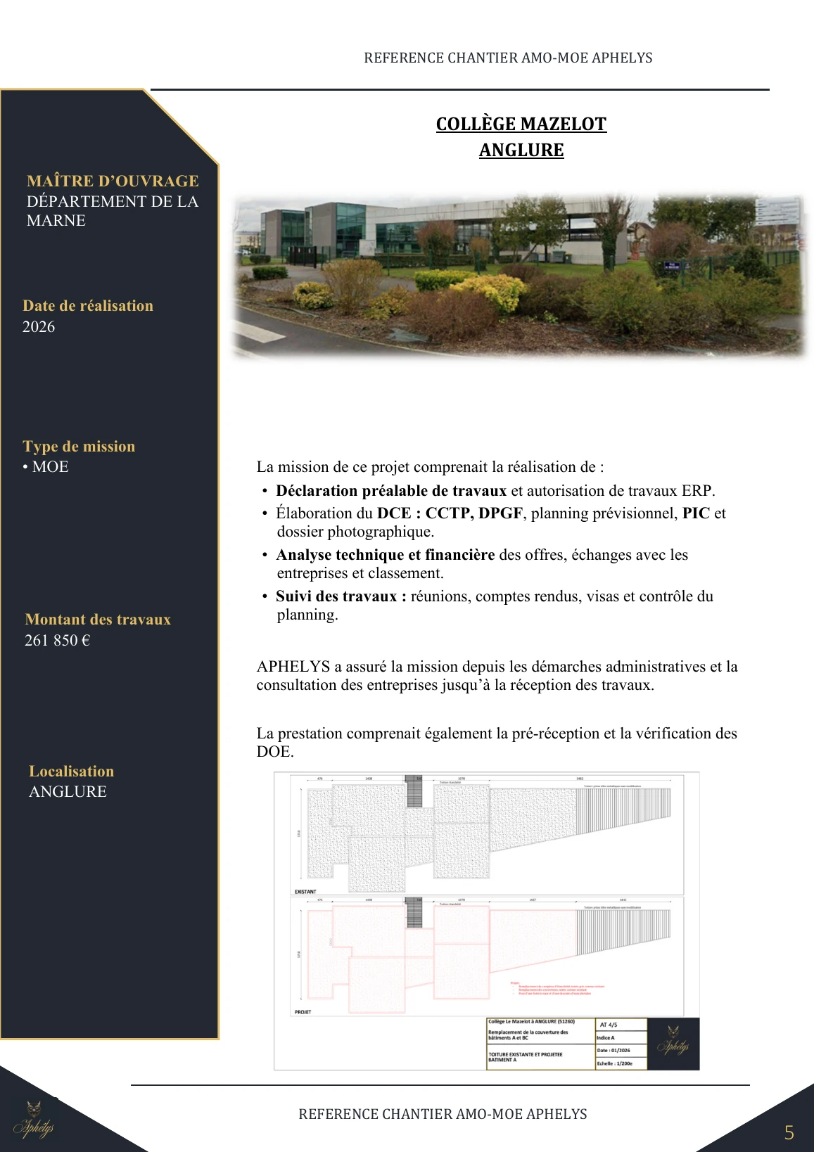 Fiche chantier — Collège Mazelot