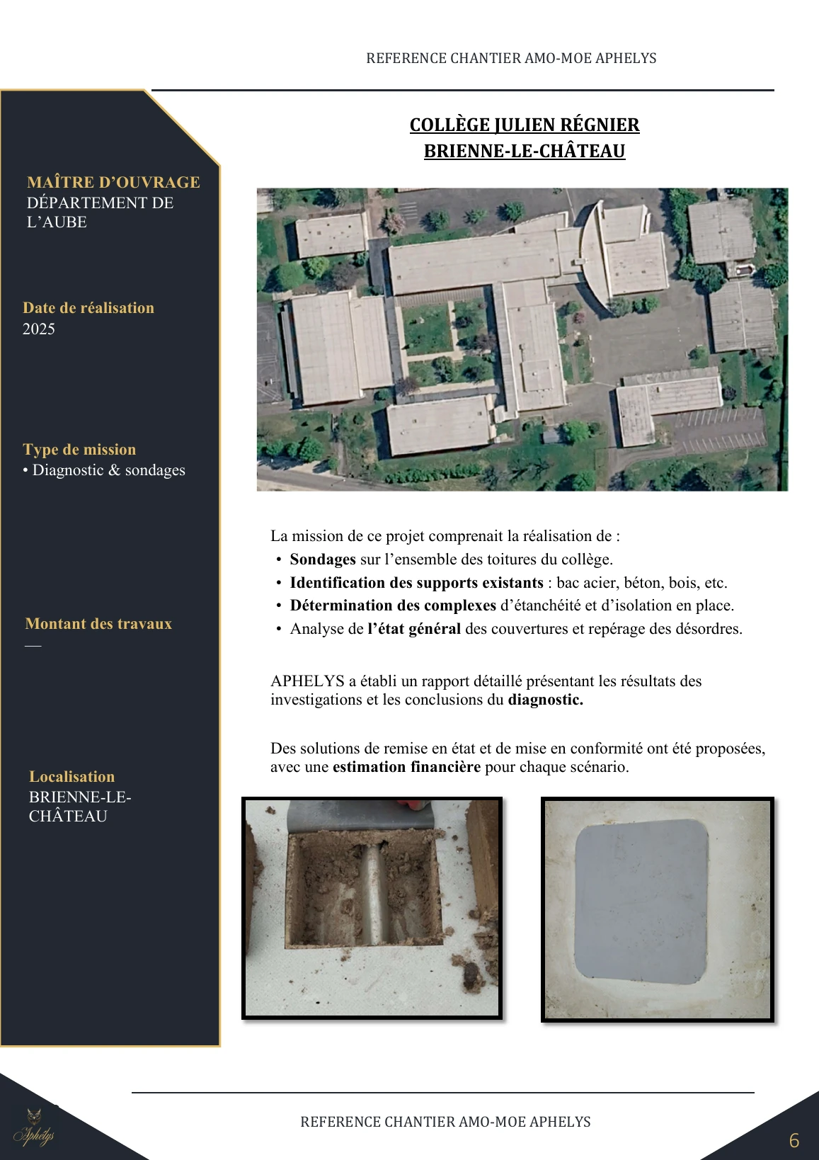 Fiche chantier — Collège Julien Régnier