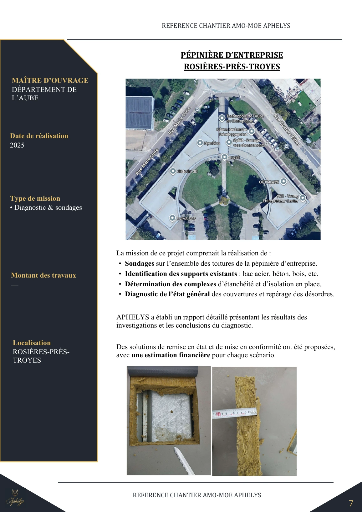 Fiche chantier — Pépinière d’entreprise