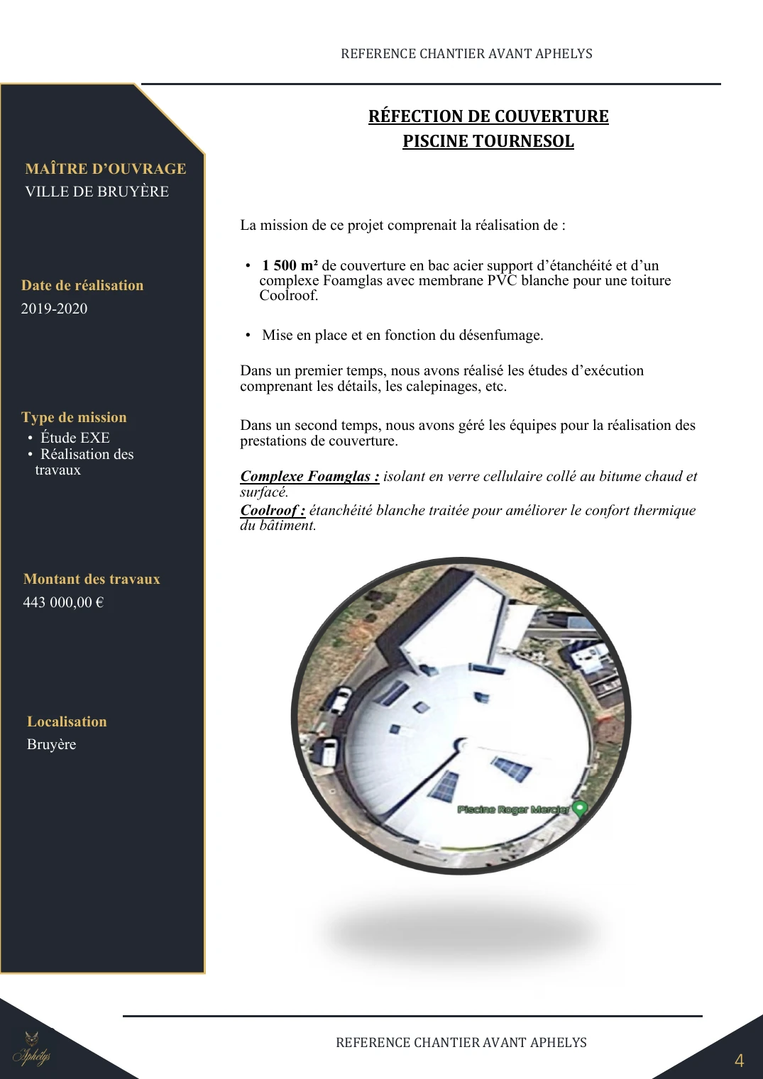 Fiche chantier — Collège & gymnase — Bruyère